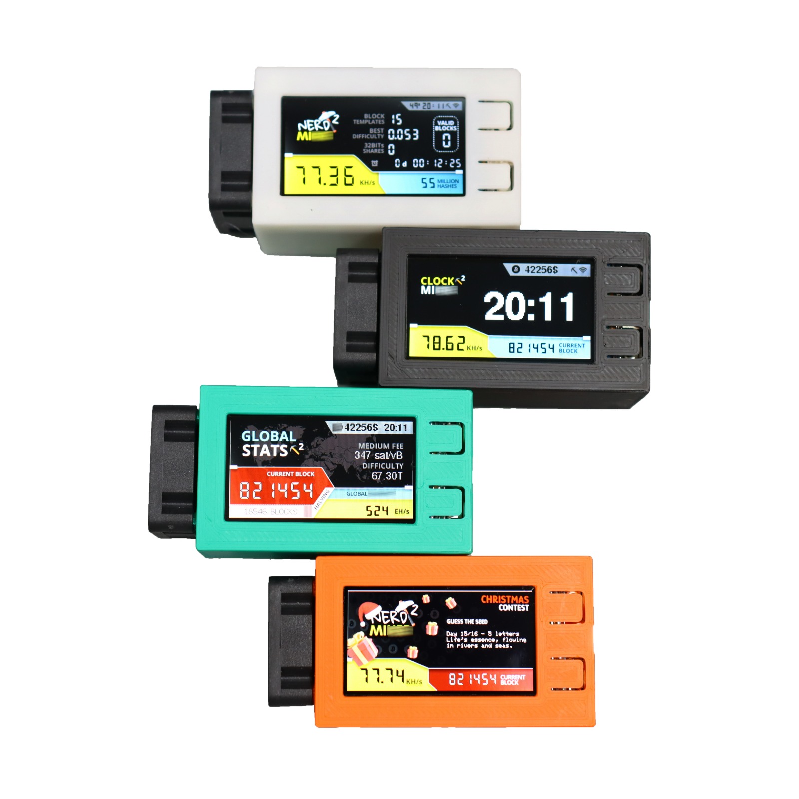 BTC Lotterie NerdMiner V2.0 S3 Bitcoin Nerd Miner T-Display S3 56KH/S Nerd Miner BTC Lotterie Miner